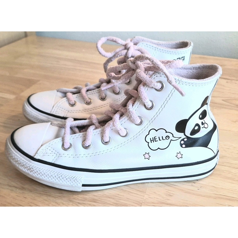 Converse Chuck Taylor All Star High Notes From BFF - 669725C White Leather Sz 2